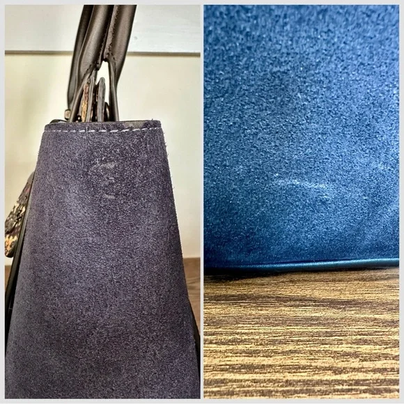 Coach 1941 Troupe Tote In Colorblock With Snakeskin Detail Pewter/Mist Multi - Picture 12 of 12